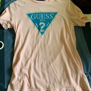 Guess Mens Pink T-Shirt